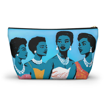 Cocktail Party Ladies Accessory Pouch - Afrocentric Art by The Trini Gee