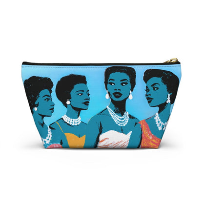 Cocktail Party Ladies Accessory Pouch - Afrocentric Art by The Trini Gee
