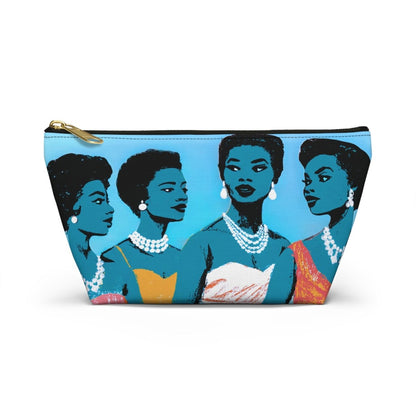 Cocktail Party Ladies Accessory Pouch - Afrocentric Art by The Trini Gee