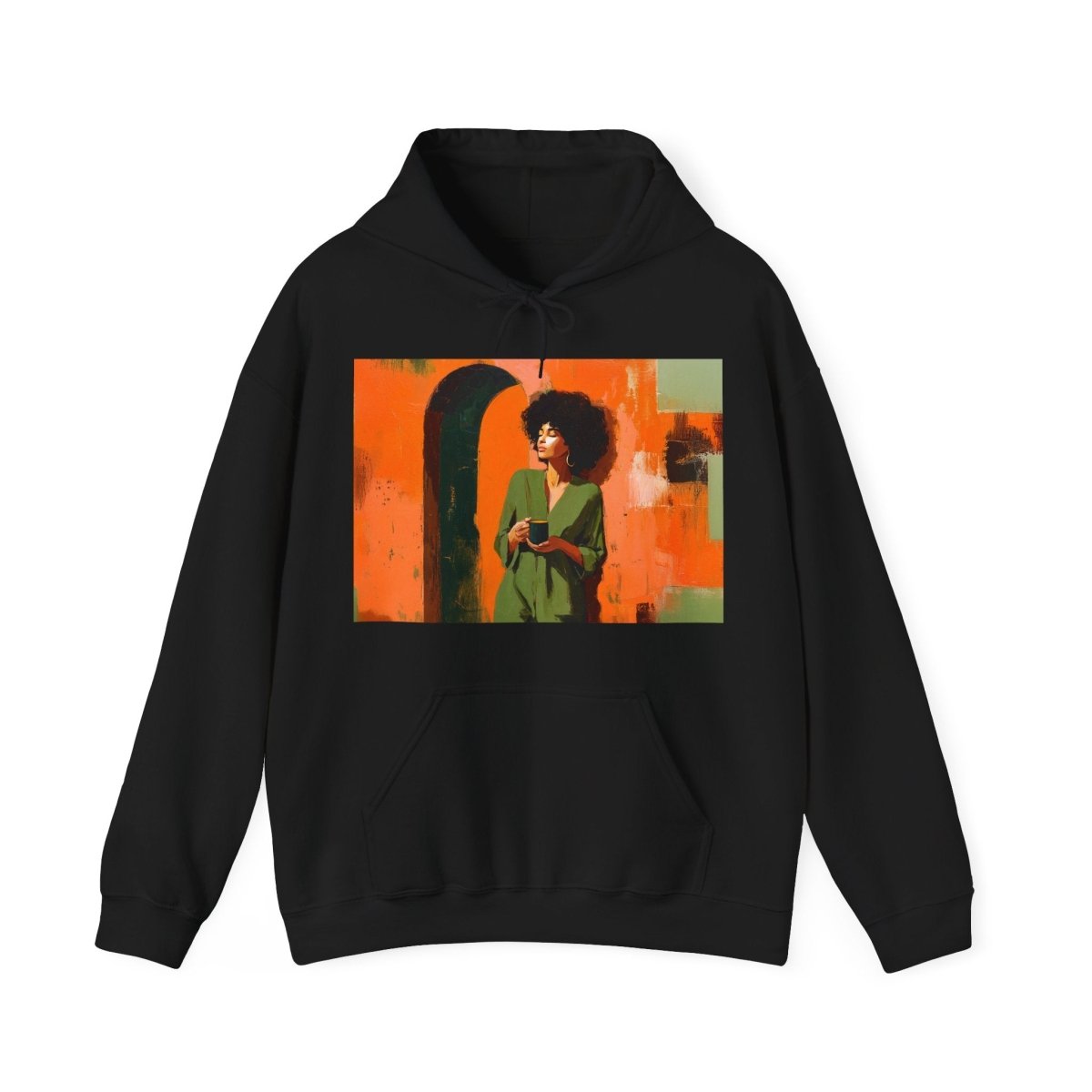 Coffee Lover Hoodie - Afrocentric Art by The Trini Gee