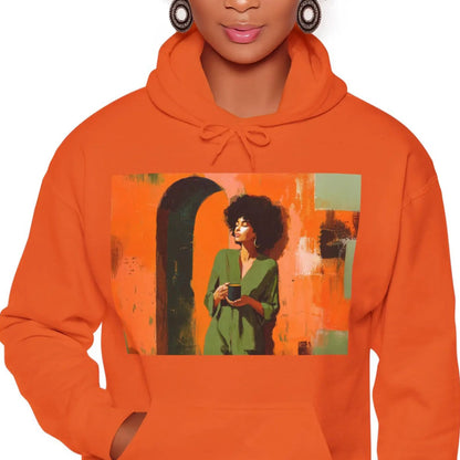 Coffee Lover Hoodie - Afrocentric Art by The Trini Gee