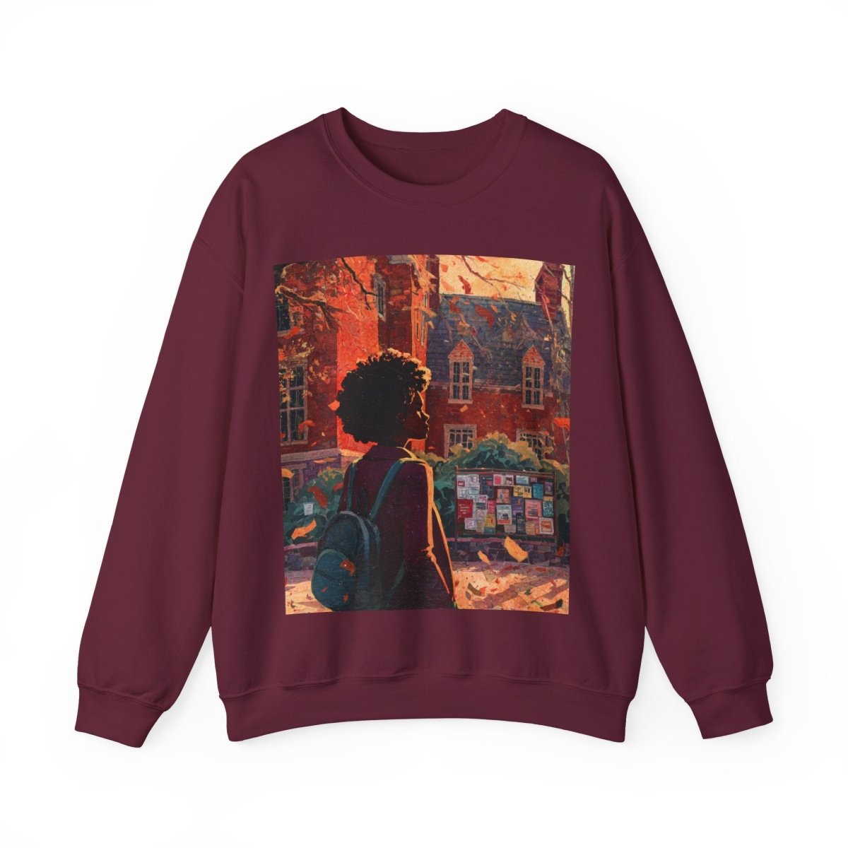College Girl Sweatshirt - Afrocentric Art by The Trini Gee