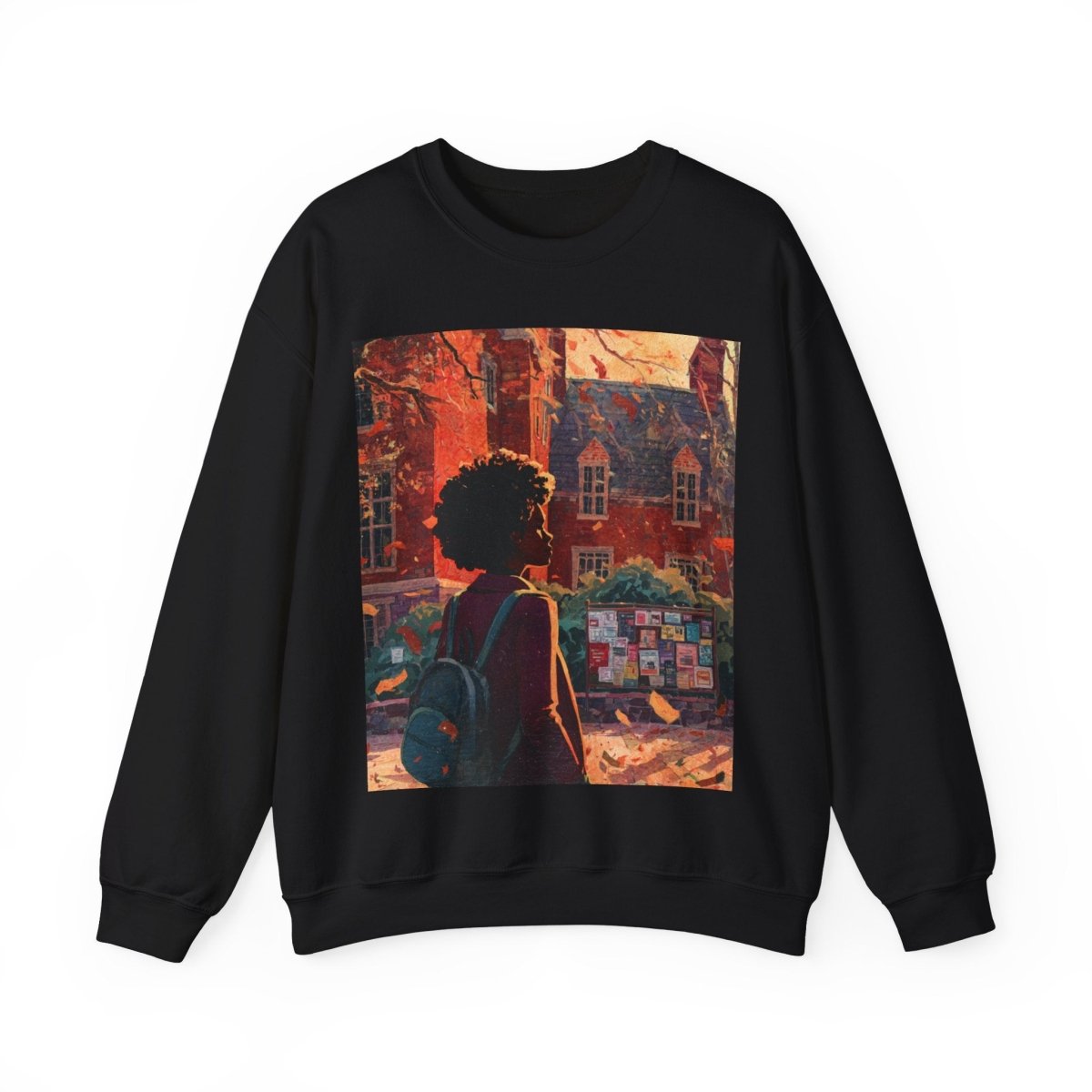 College Girl Sweatshirt - Afrocentric Art by The Trini Gee