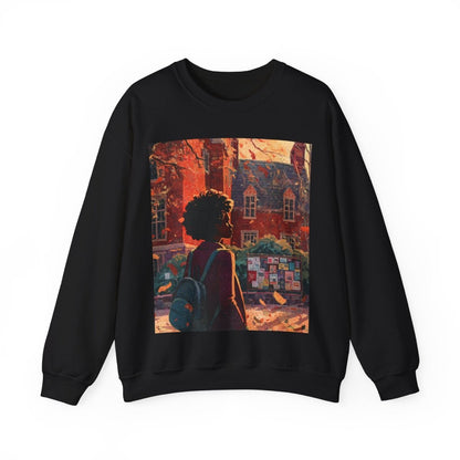 College Girl Sweatshirt - Afrocentric Art by The Trini Gee