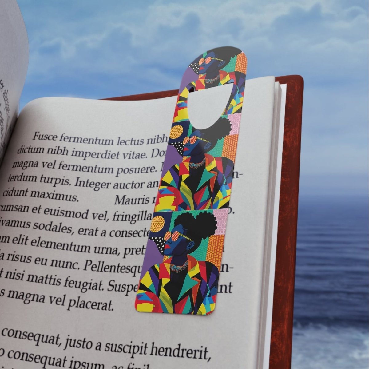 Colorful Afro Pop Bookmark - Afrocentric Art by The Trini Gee