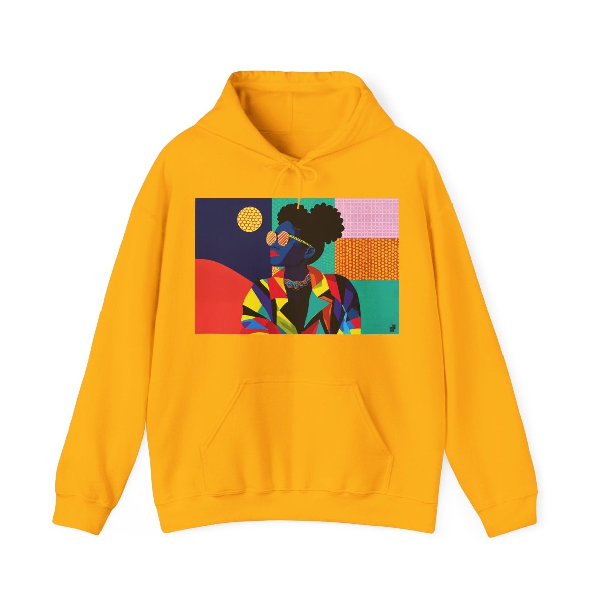 Colorful Afro Puffs Hoodie - Afrocentric Art by The Trini Gee