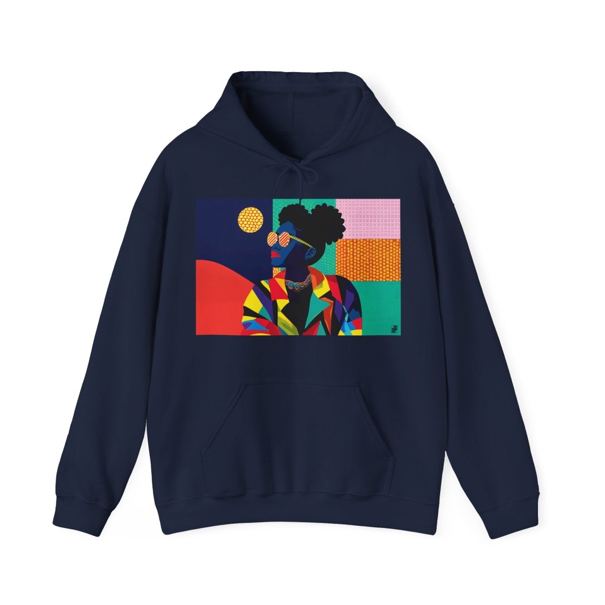 Colorful Afro Puffs Hoodie - Afrocentric Art by The Trini Gee