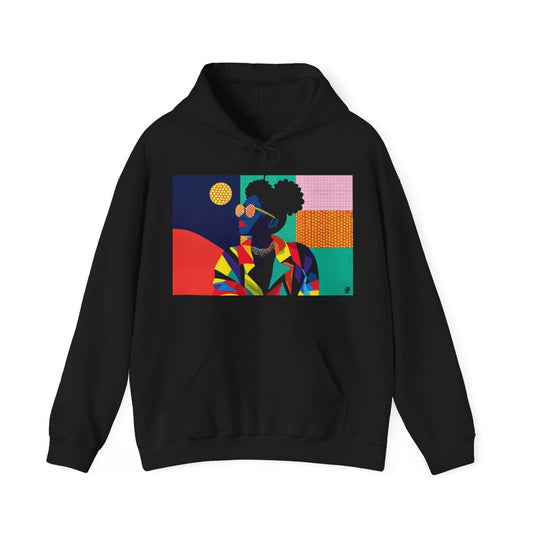Colorful Afro Puffs Hoodie - Afrocentric Art by The Trini Gee