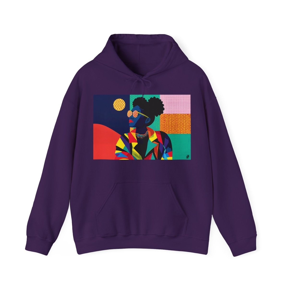 Colorful Afro Puffs Hoodie - Afrocentric Art by The Trini Gee