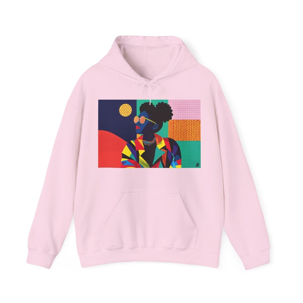 Colorful Afro Puffs Hoodie - Afrocentric Art by The Trini Gee