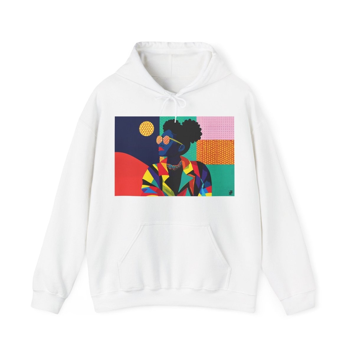 Colorful Afro Puffs Hoodie - Afrocentric Art by The Trini Gee