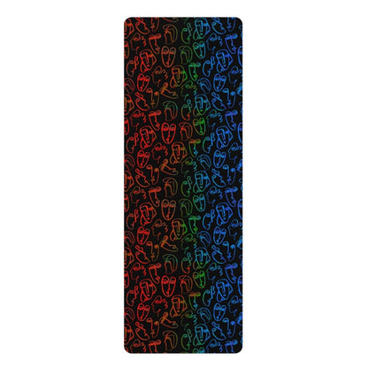 Colorful Faces Yoga Mat - The Trini Gee