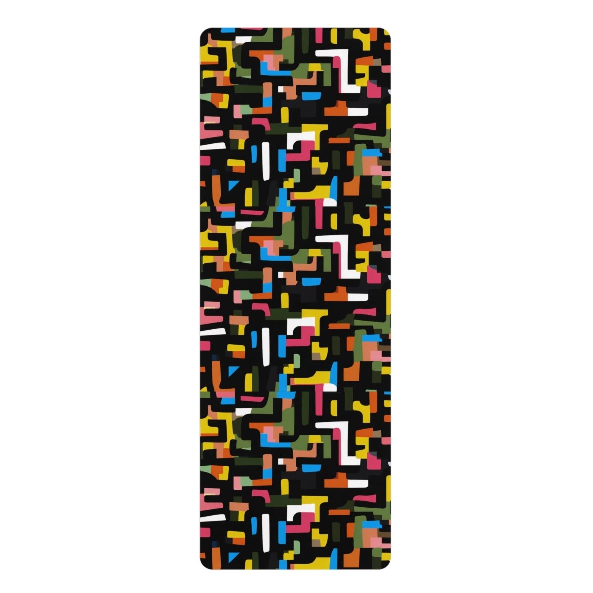 Colorful Geometric Yoga Mat - Afrocentric Art by The Trini Gee