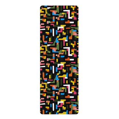 Colorful Geometric Yoga Mat - Afrocentric Art by The Trini Gee