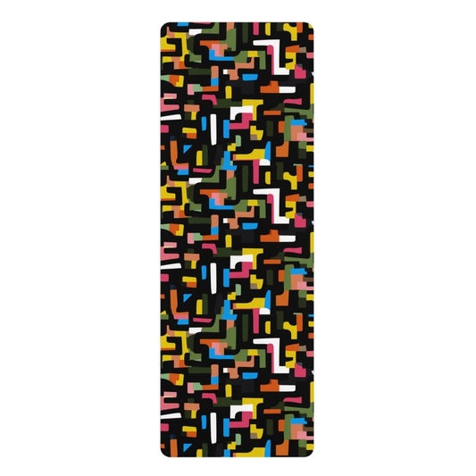 Colorful Geometric Yoga Mat - Afrocentric Art by The Trini Gee