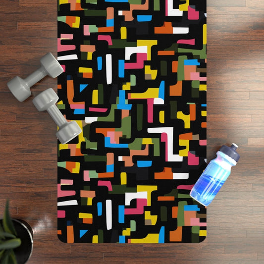 Colorful Geometric Yoga Mat - Afrocentric Art by The Trini Gee
