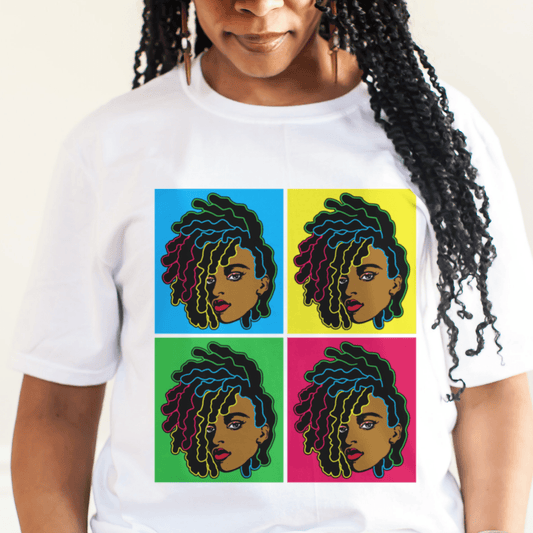 Colorful Locs Shirt - Afrocentric Art by The Trini Gee