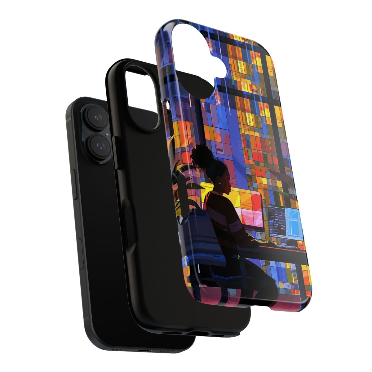 Computer Girl Phone Case - Afrocentric Art by The Trini Gee