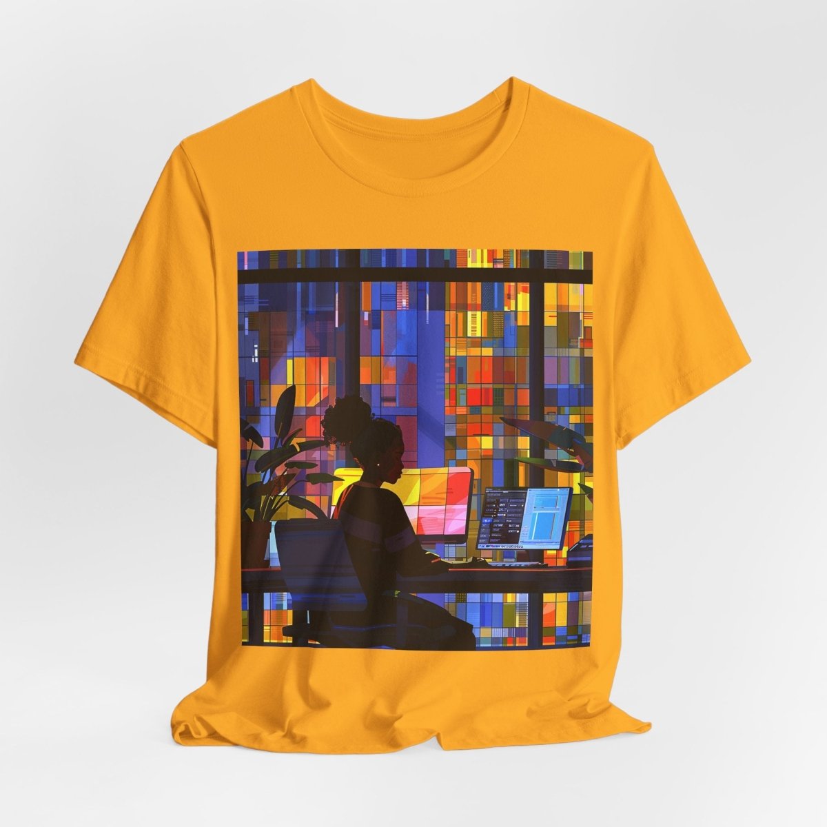 Computer Girl Shirt - Afrocentric Art by The Trini Gee