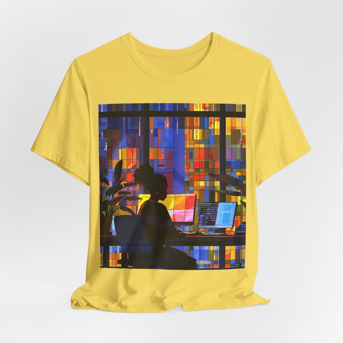 Computer Girl Shirt - Afrocentric Art by The Trini Gee