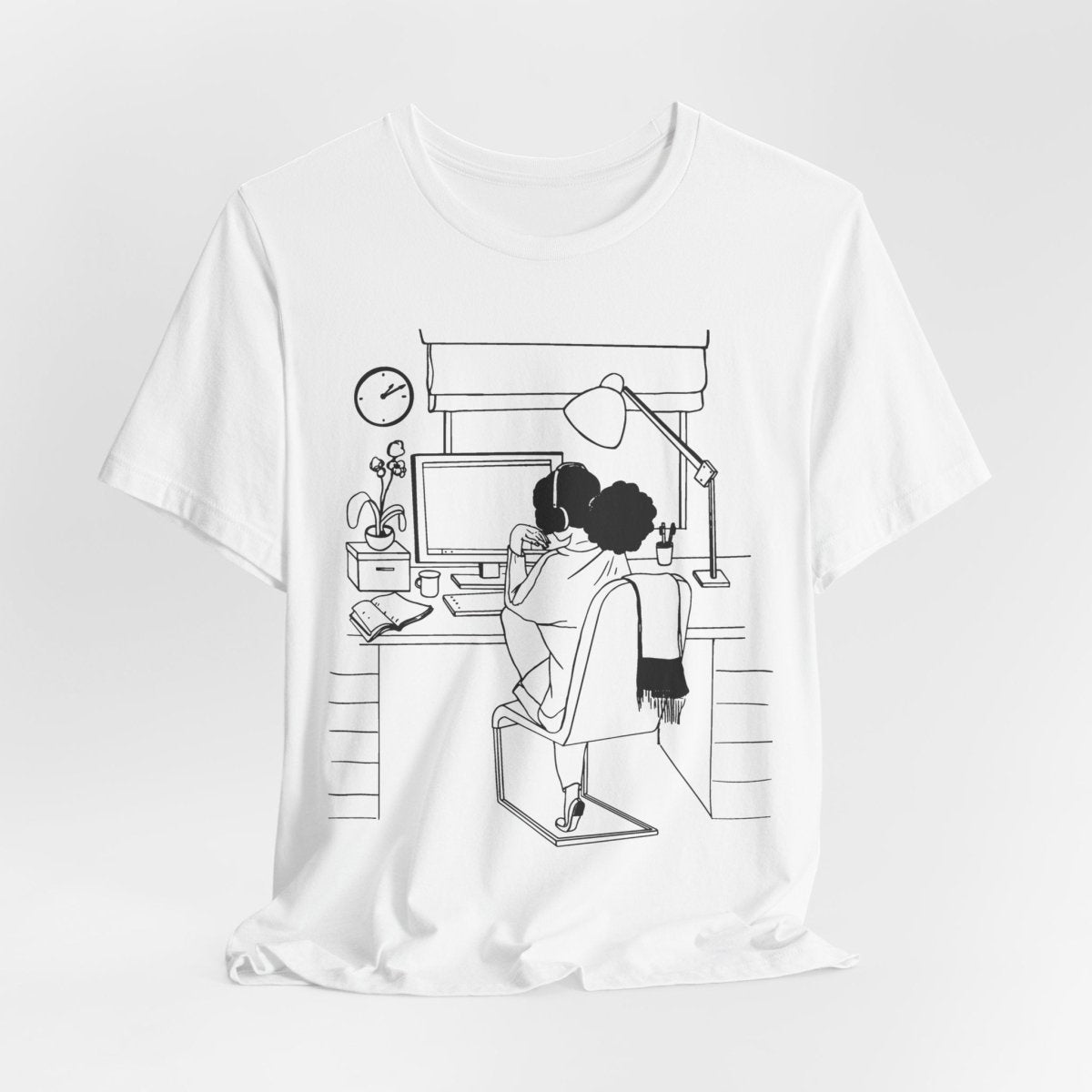Computer Girl Shirt - Afrocentric Art by The Trini Gee