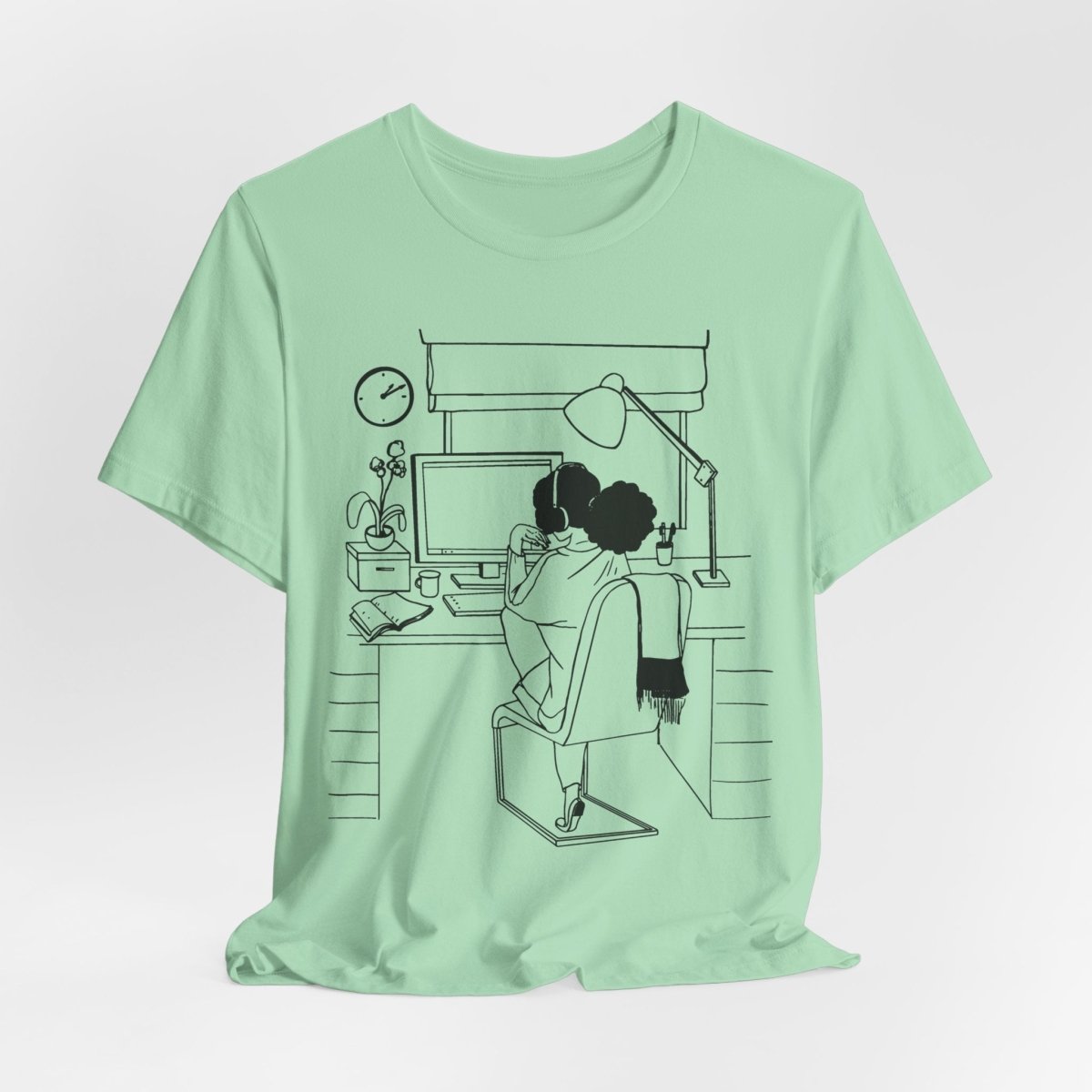 Computer Girl Shirt - Afrocentric Art by The Trini Gee