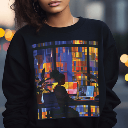Computer Girl Shirt - Afrocentric Art by The Trini Gee