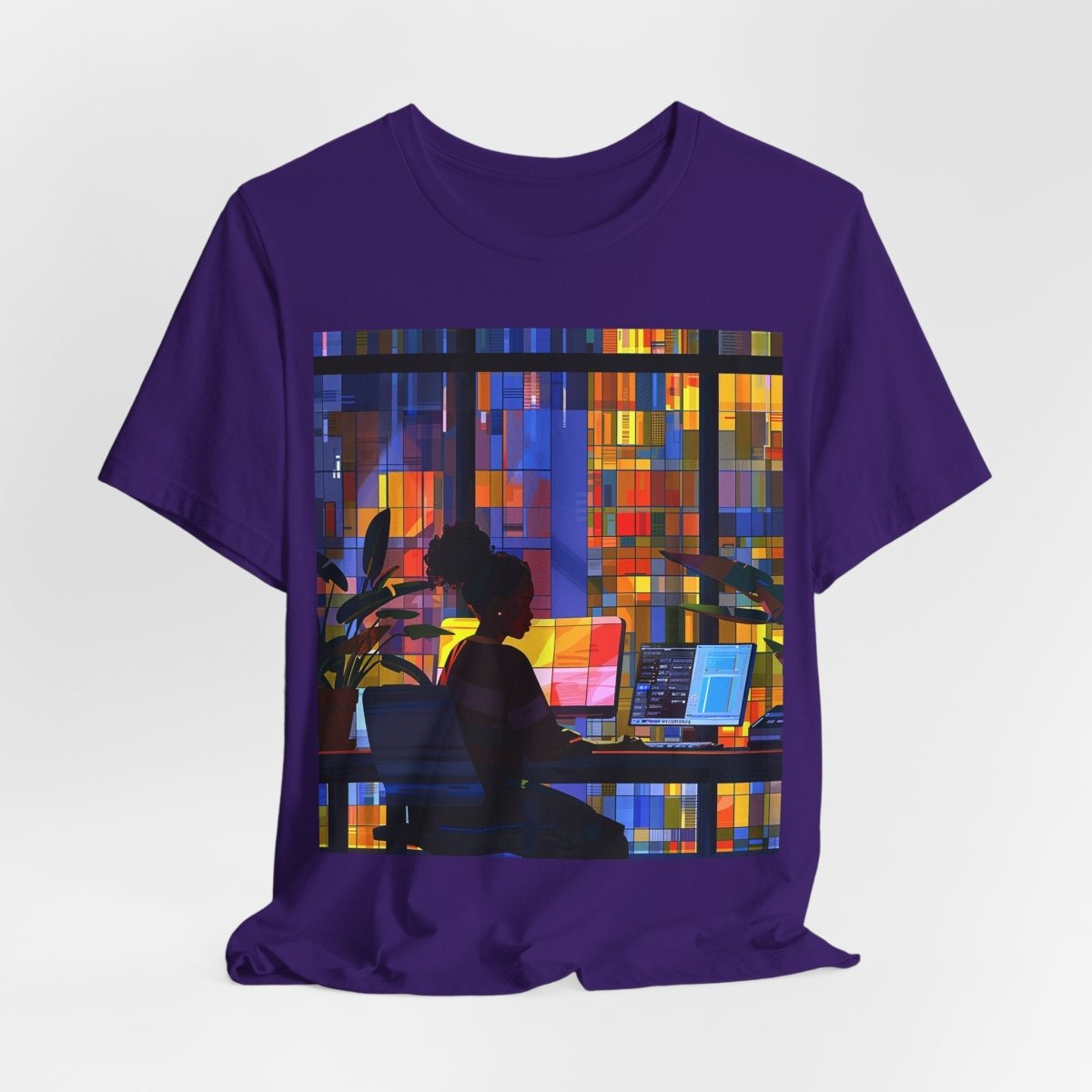 Computer Girl Shirt - Afrocentric Art by The Trini Gee