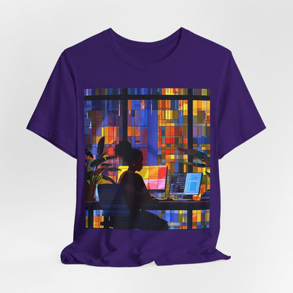 Computer Girl Shirt - Afrocentric Art by The Trini Gee