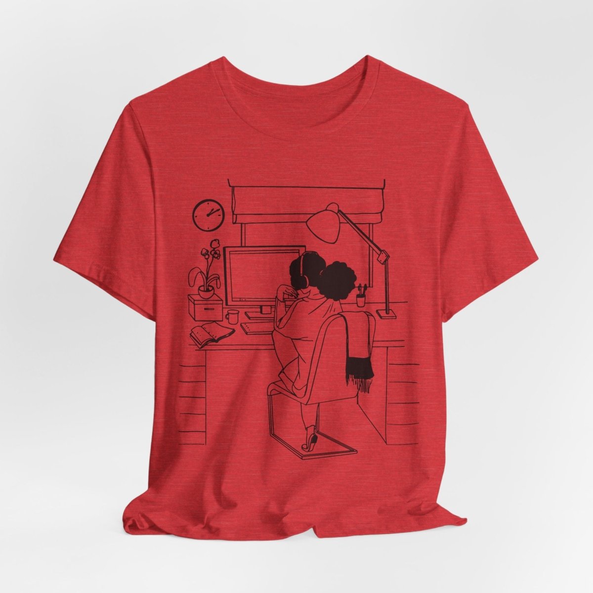 Computer Girl Shirt - Afrocentric Art by The Trini Gee