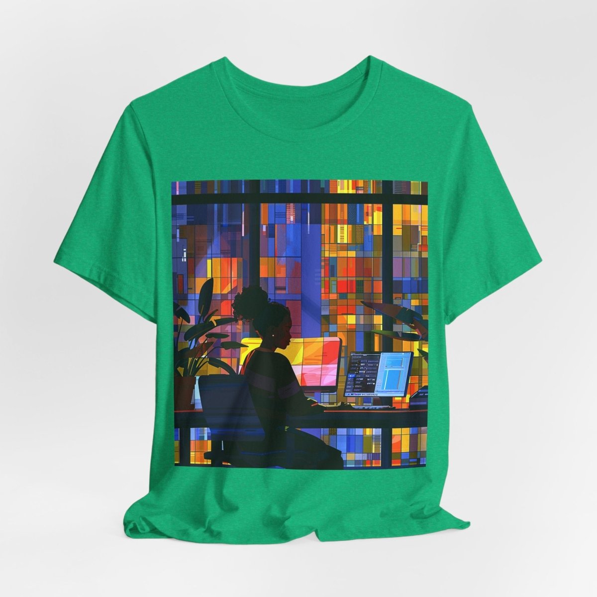 Computer Girl Shirt - Afrocentric Art by The Trini Gee