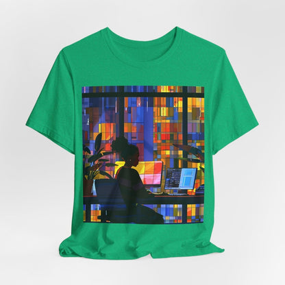 Computer Girl Shirt - Afrocentric Art by The Trini Gee