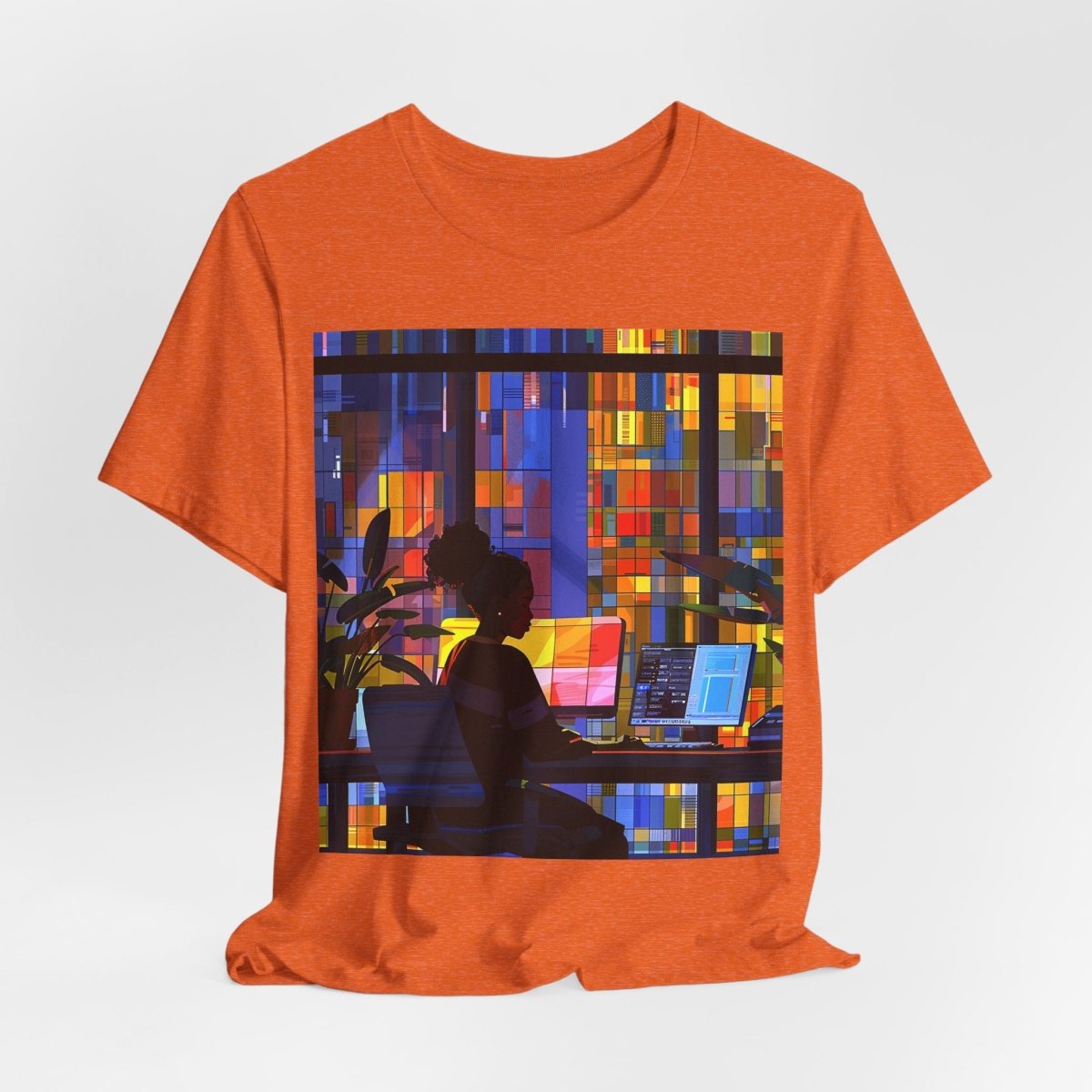 Computer Girl Shirt - Afrocentric Art by The Trini Gee