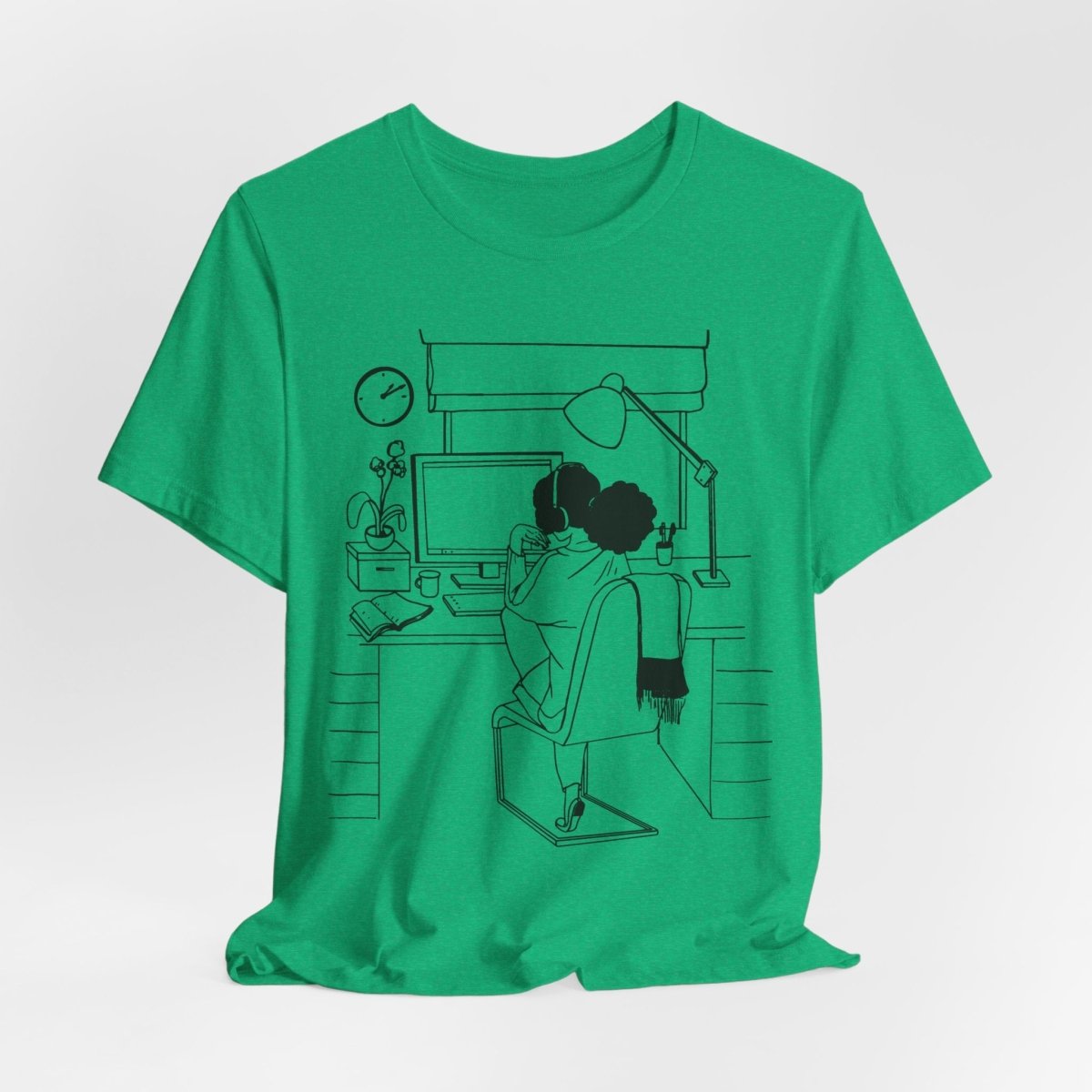 Computer Girl Shirt - Afrocentric Art by The Trini Gee