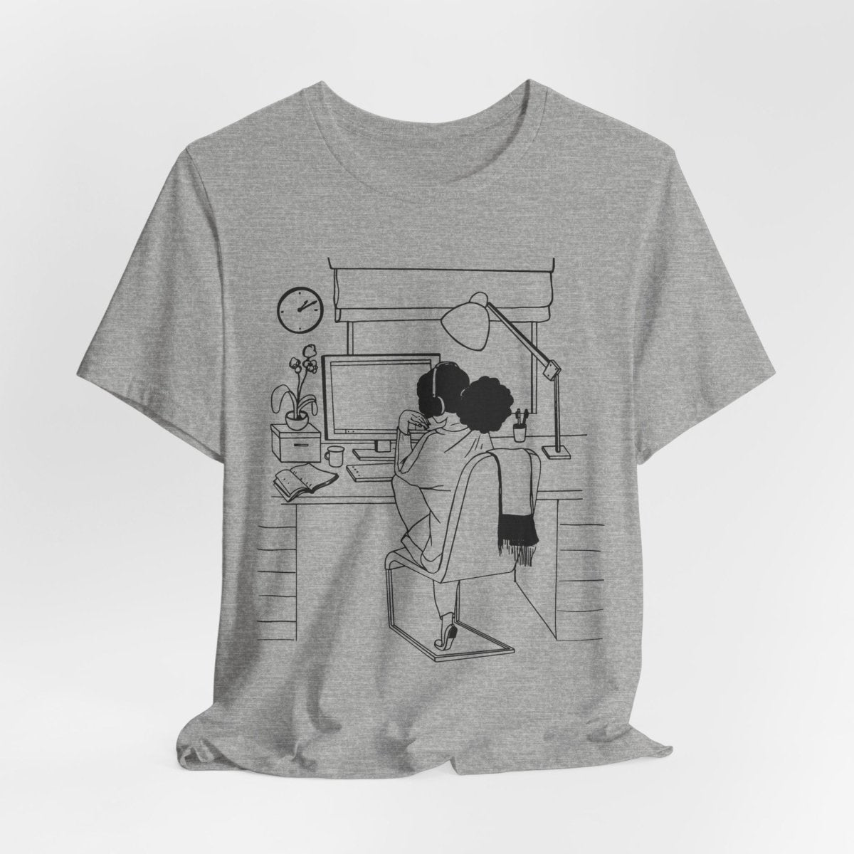 Computer Girl Shirt - Afrocentric Art by The Trini Gee