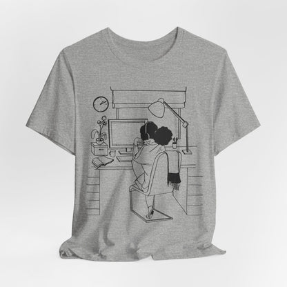 Computer Girl Shirt - Afrocentric Art by The Trini Gee
