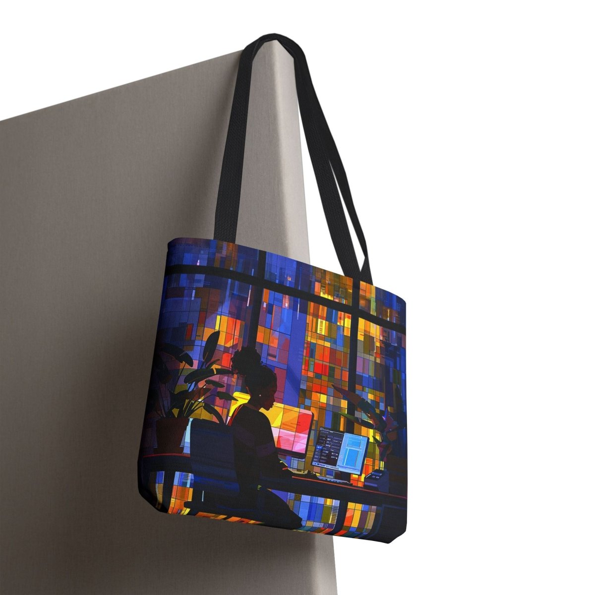 Computer Girl Tote Bag - Afrocentric Art by The Trini Gee