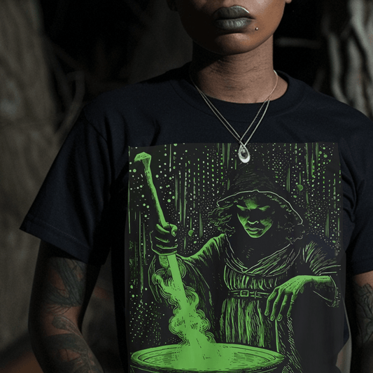 Conjure Woman Witch Shirt - Afrocentric Art by The Trini Gee
