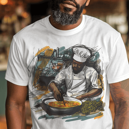 Cooking Chef Shirt - Afrocentric Art by The Trini Gee