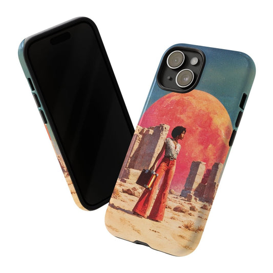 Cosmic Traveler Phone Case - Afrocentric Art by The Trini Gee