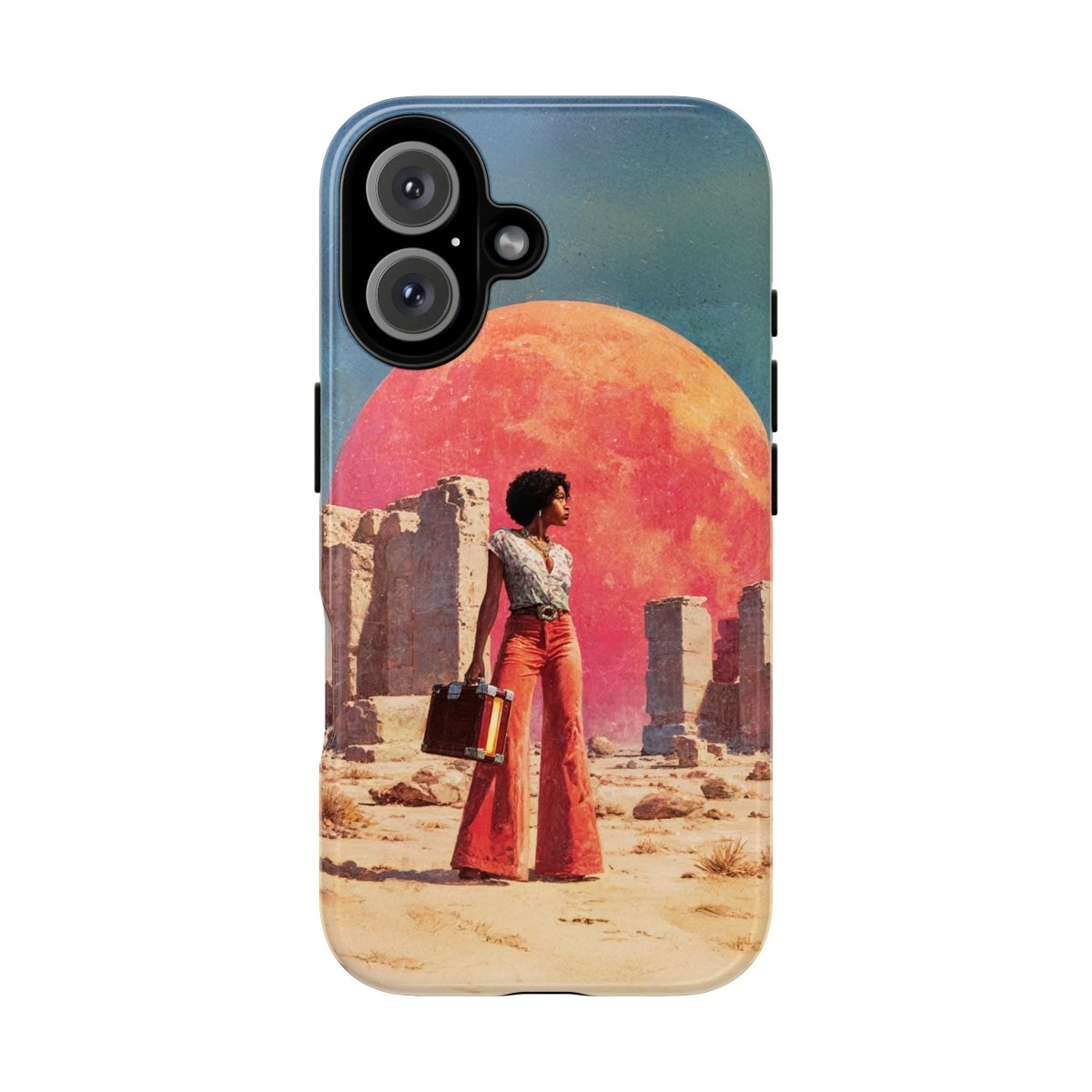 Cosmic Traveler Phone Case - Afrocentric Art by The Trini Gee