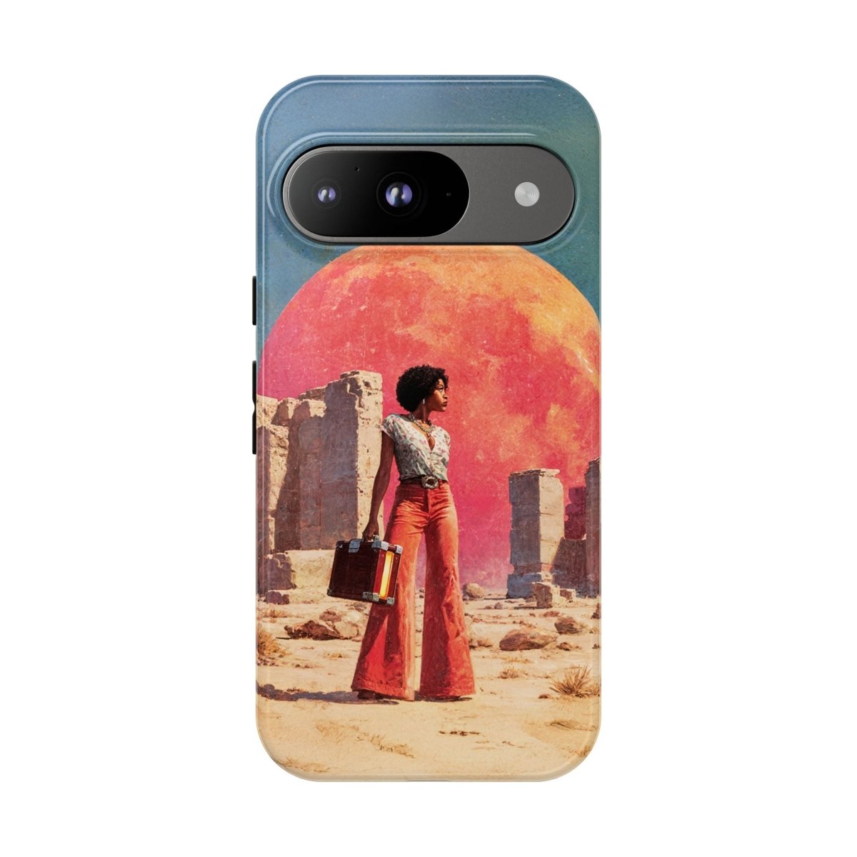 Cosmic Traveler Phone Case - Afrocentric Art by The Trini Gee