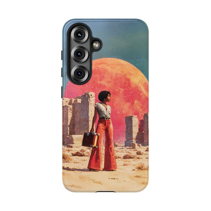 Cosmic Traveler Phone Case - Afrocentric Art by The Trini Gee