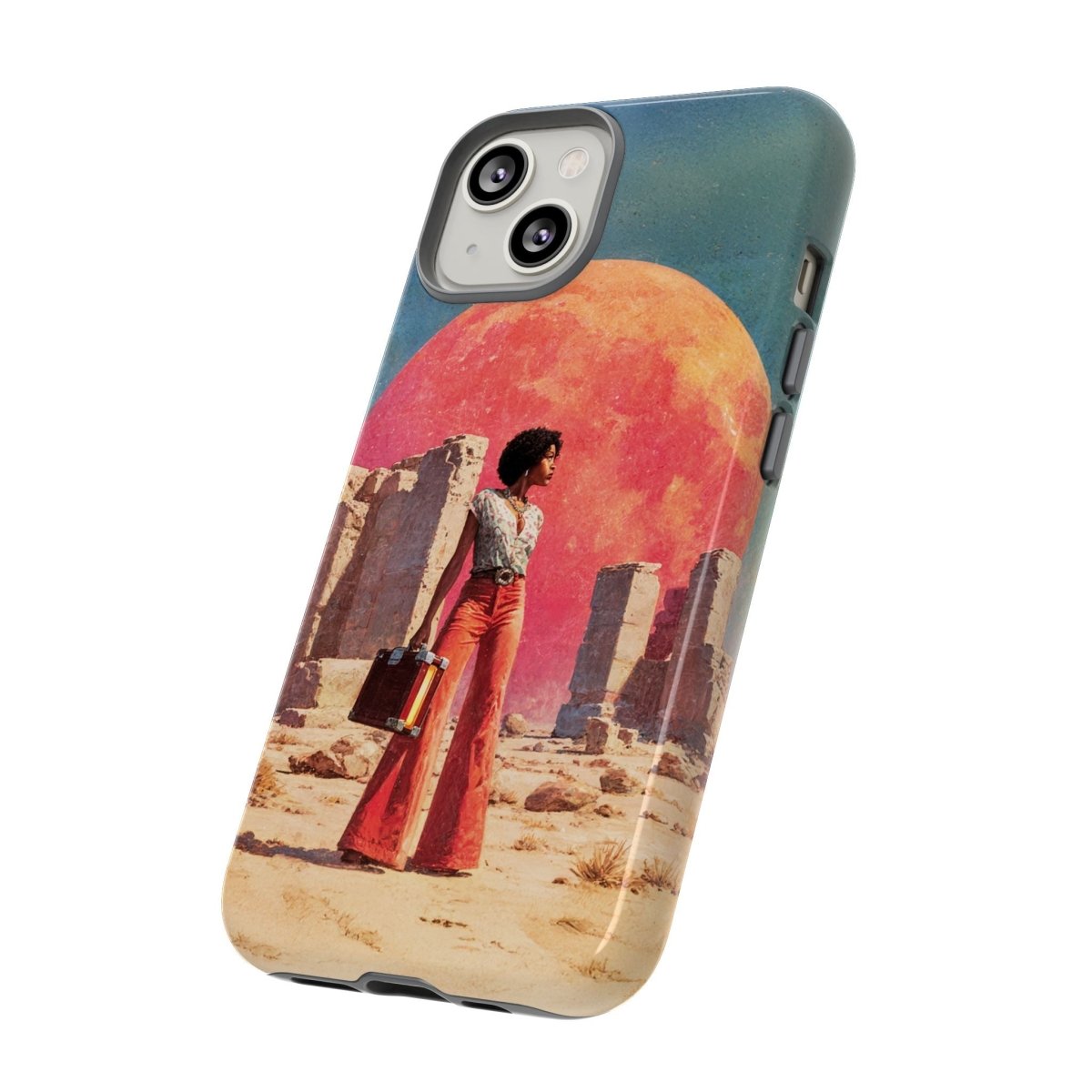 Cosmic Traveler Phone Case - Afrocentric Art by The Trini Gee