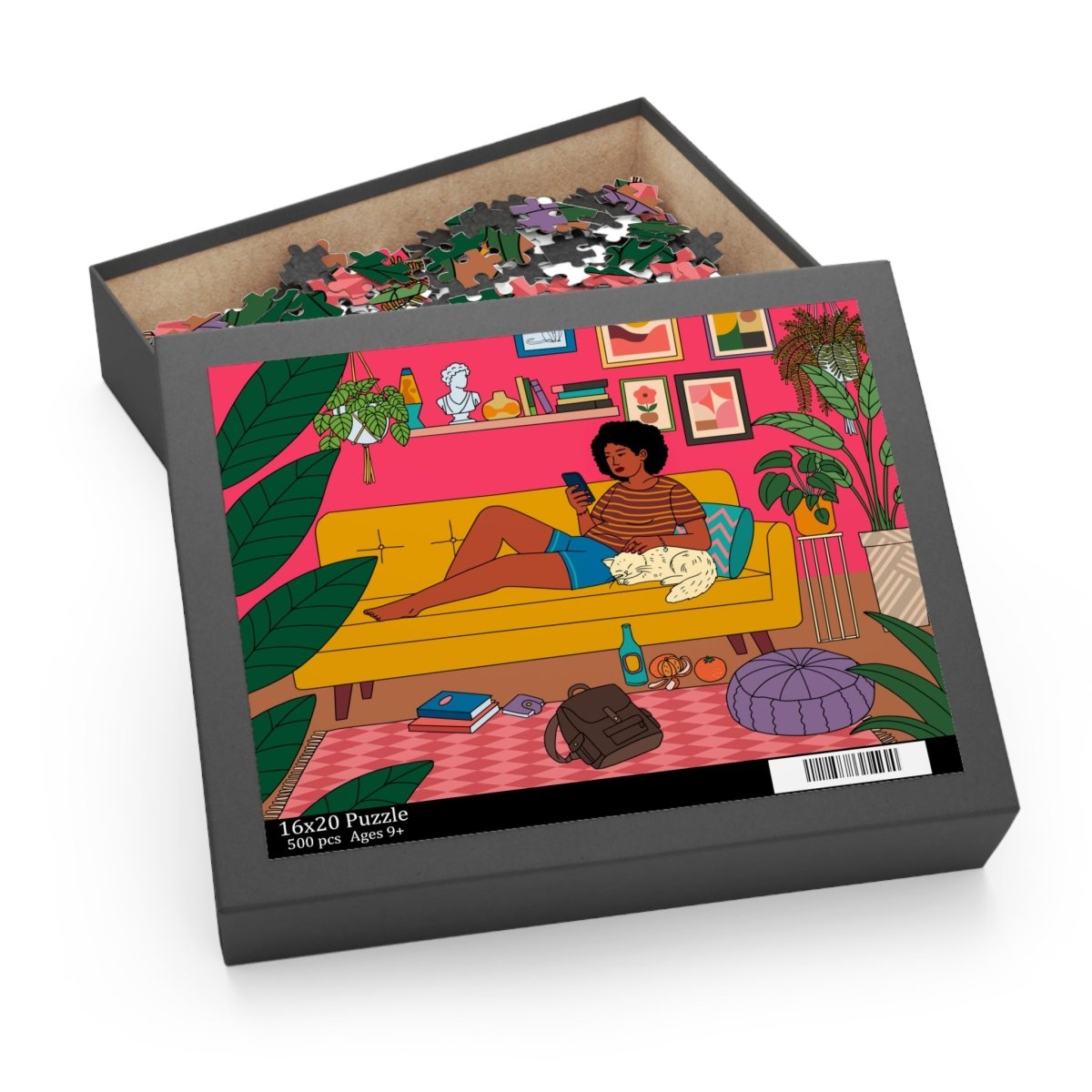 Couch Relax Puzzle - Afrocentric Art by The Trini Gee