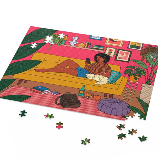Couch Relax Puzzle - Afrocentric Art by The Trini Gee