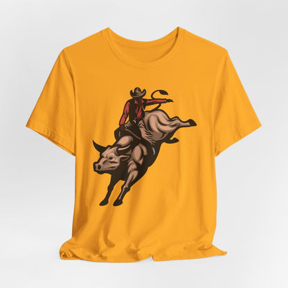Cowboy Bull Ride Shirt - Afrocentric Art by The Trini Gee