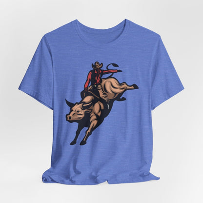 Cowboy Bull Ride Shirt - Afrocentric Art by The Trini Gee