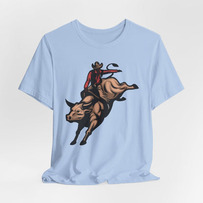 Cowboy Bull Ride Shirt - Afrocentric Art by The Trini Gee