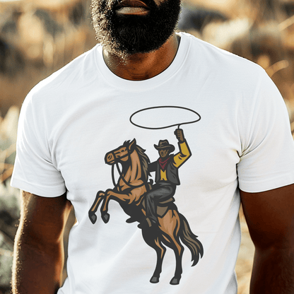 Cowboy Lasso Shirt - Afrocentric Art by The Trini Gee